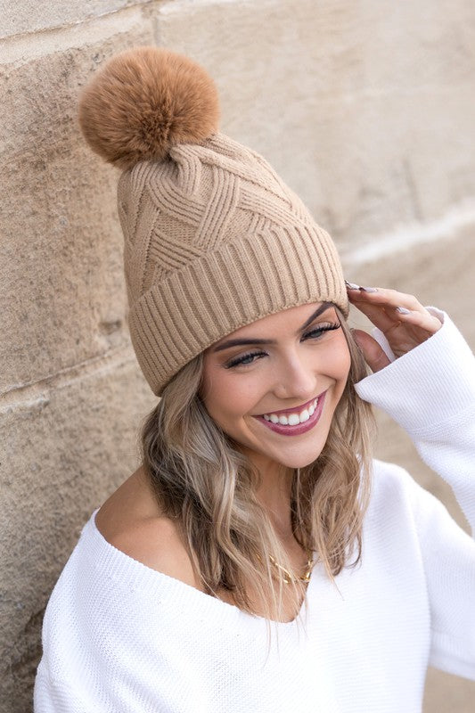 Plush Pom Pom Beanie