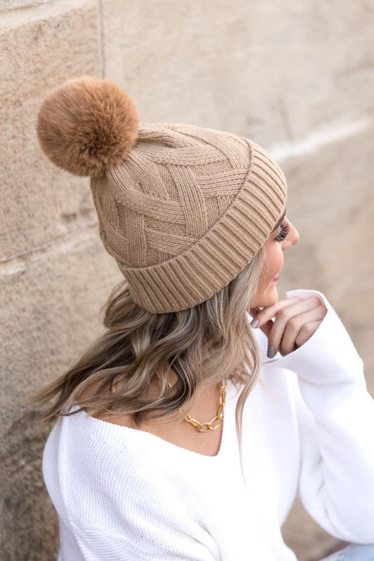 Plush Pom Pom Beanie
