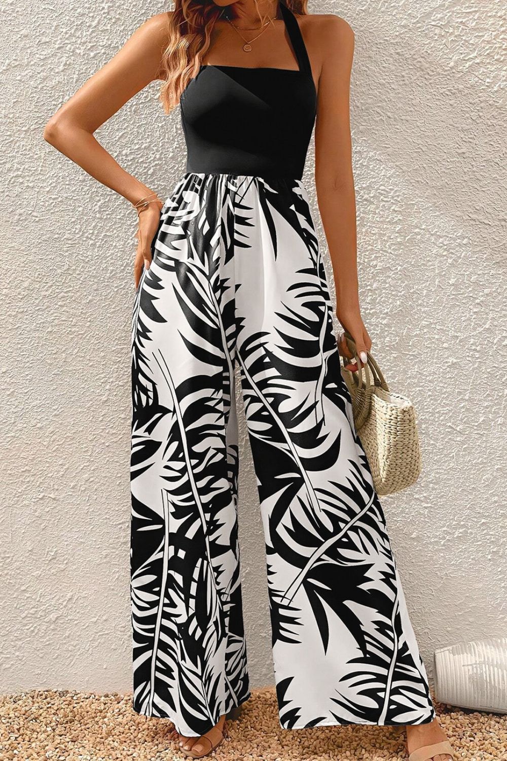 Halter Hottie Wide Leg Jumpsuit