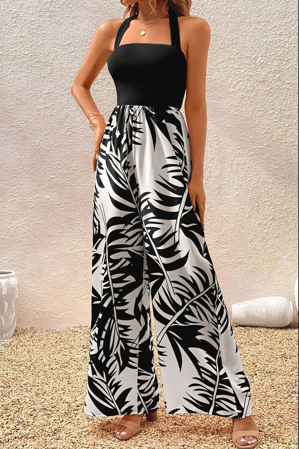 Halter Hottie Wide Leg Jumpsuit