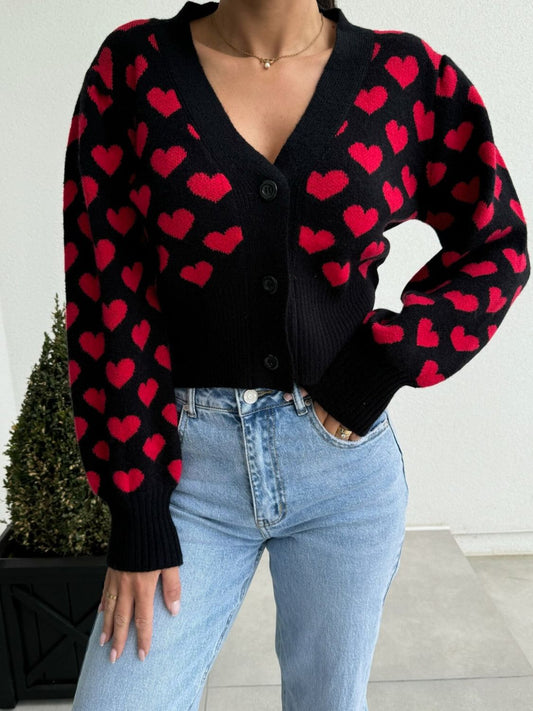 Cupid Cozy V-neck Cropped Cardigan