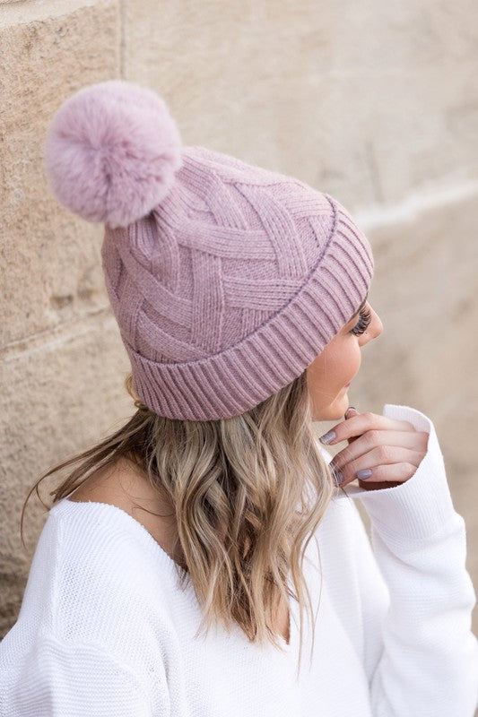 Plush Pom Pom Beanie